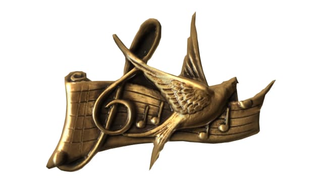 Applicazione Uccello Su Note