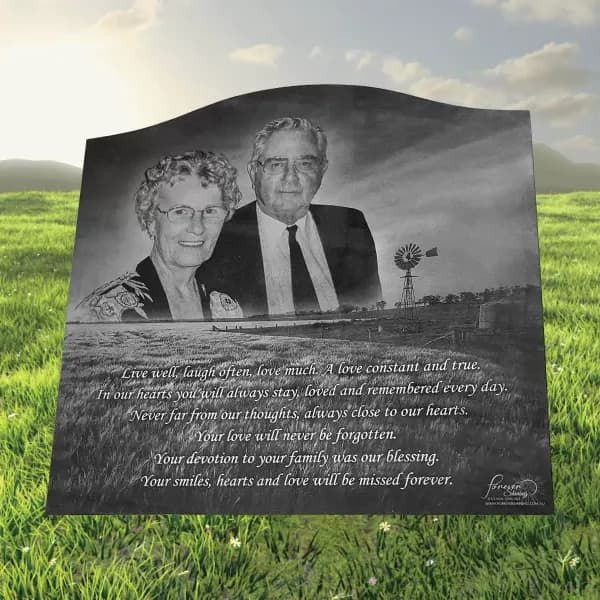 Windmill headstone