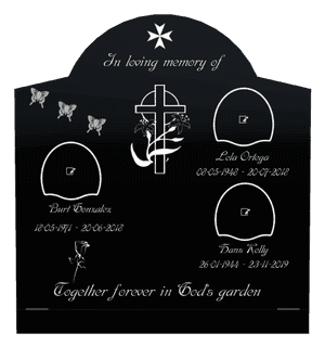 Curved Gable - Gods Garden memorial design preview