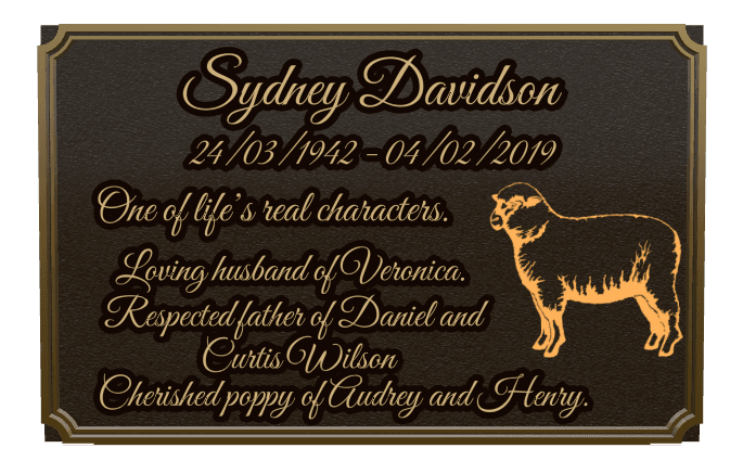 Bronze Plaque Bronze Plaque – Loving Husband preview