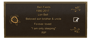Bronze Plaque - Beloved Son memorial design preview