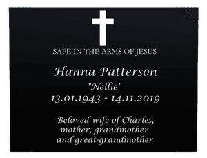 Wife Memorial memorial design preview