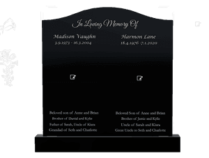 Serpentine - Beloved Son Headstone memorial design preview