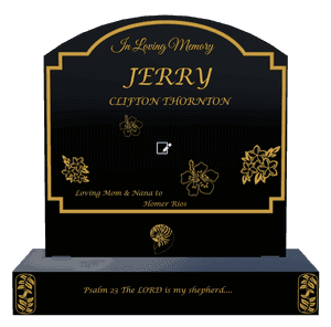 In Loving Memory memorial design preview