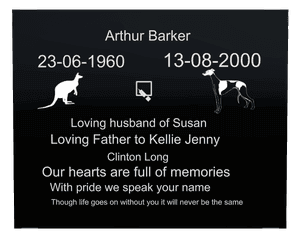 Square - Loving Father Plaque memorial design preview