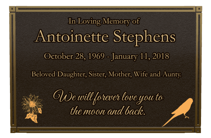 Square Bronze Plaque – Beloved Daughter preview