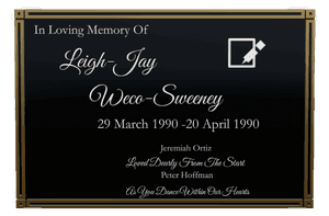 In Loving Memory Of memorial design preview