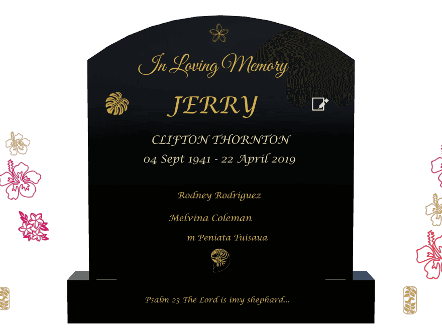 Curved Top Traditional Engraved Headstone – In Loving Memory Headstone preview