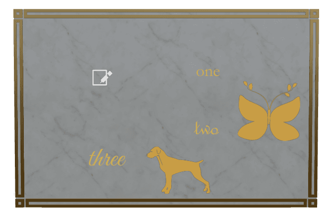Square Traditional Engraved Plaque – Butterflies Dog preview
