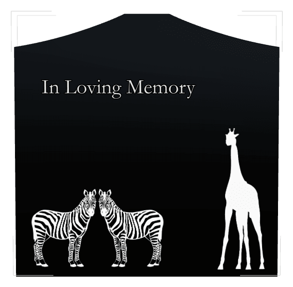Cropped Peak Laser-Etched Black Granite Headstone – In Loving Memory preview