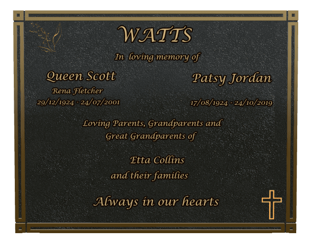 Square Bronze Plaque – Always in Our Hearts preview