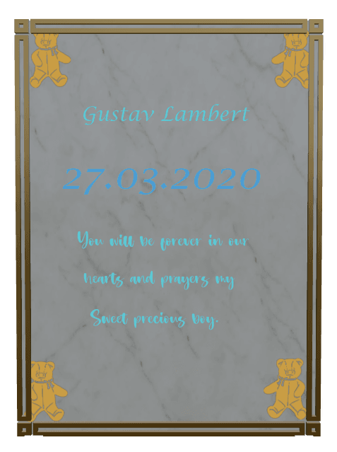Square Traditional Engraved Plaque – Forever in Our Hearts Plaque preview
