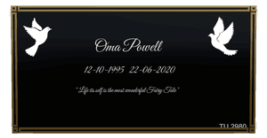 Dove Memorial Laser Colour Plaque preview