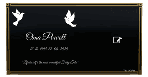 Square - Birds Dove Plaque memorial design preview