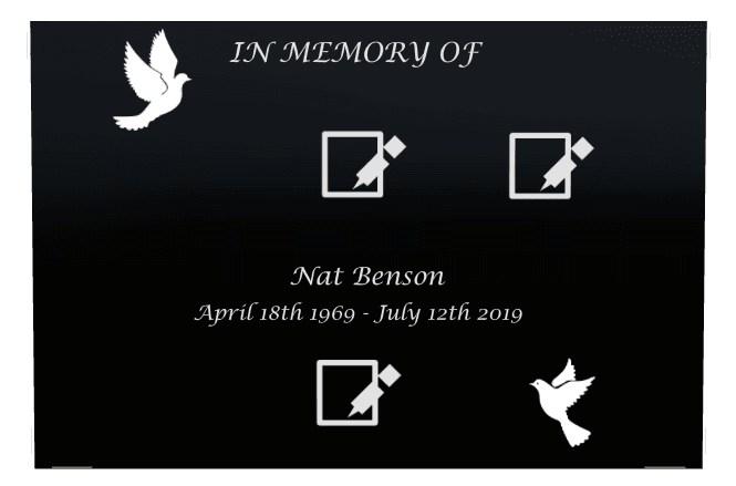 Square Laser-Etched Color Plaque – Birds Dove preview