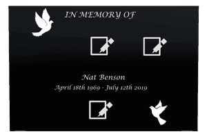 Square - Birds Dove 2 memorial design preview
