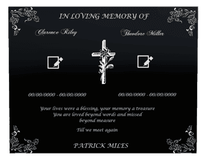 Religious Memorial memorial design preview