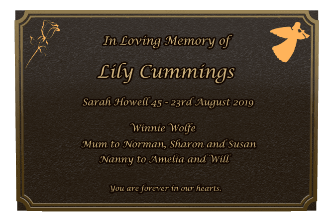 Square Bronze Plaque – Loving Wife preview