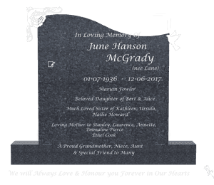 Left Wave - Much Loved memorial design preview