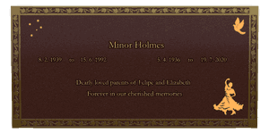 Bronze Plaque - Cherished Memories memorial design preview