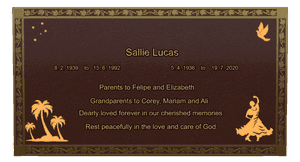 Bronze Plaque - Cherished Memories Plaque memorial design preview