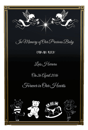 In Memory of Our Precious Baby memorial design preview