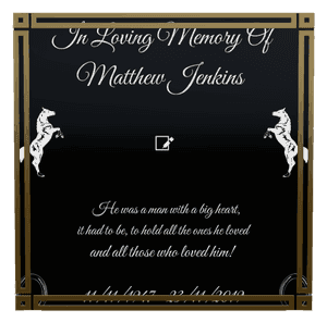 Square - In Loving Memory 12 memorial design preview