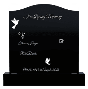Serpentine - Birds Dove Headstone memorial design preview