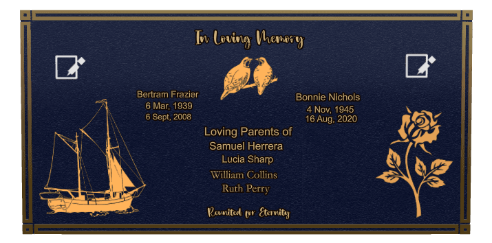 Square Bronze Plaque – In Loving Memory preview