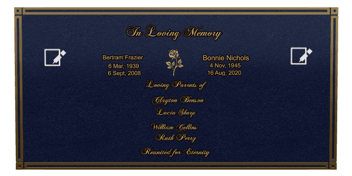 Square Bronze Plaque – In Loving Memory preview