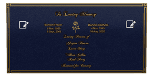 In Loving Memory memorial design preview