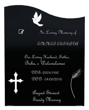 Left Wave - Loving Husband memorial design preview