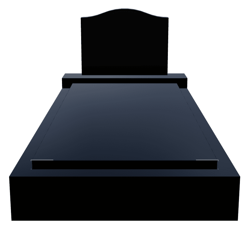 Serpentine Laser-Etched Black Granite Monument – Cross Monument preview