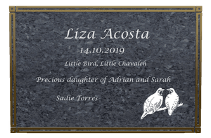 Square - Bird Plaque memorial design preview