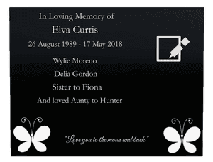 Square - In Loving Memory 17 memorial design preview