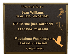 Dove Memorial Bronze Plaque preview