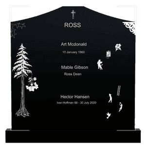 Cropped Peak - Dove Flower memorial design preview