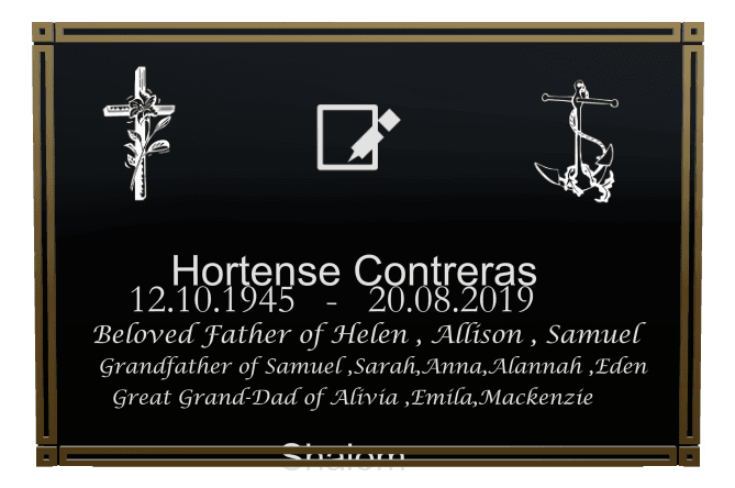 Square Laser-Etched Color Plaque – Samuel preview