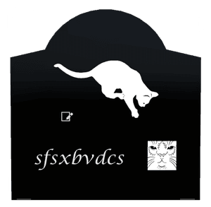Curved Gable - Cat memorial design preview