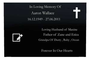 Square - Loving Husband memorial design preview
