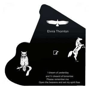 Headstone 6 - Bird Horse memorial design preview