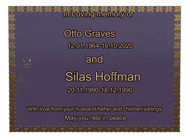 Square Bronze Plaque – Rest in Peace preview