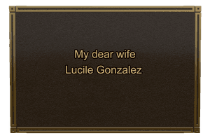 Bronze Plaque - Wife 2 memorial design preview
