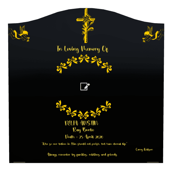 Serpentine Traditional Engraved Headstone – In Loving Memory preview