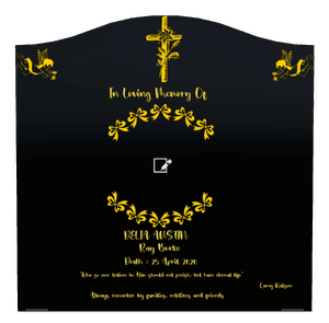 In Loving Memory Of memorial design preview
