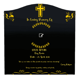 In Loving Memory Of memorial design preview