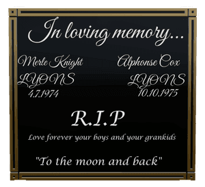 Square - In Loving Memory 21 memorial design preview