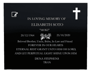 IN LOVING MEMORY OF memorial design preview