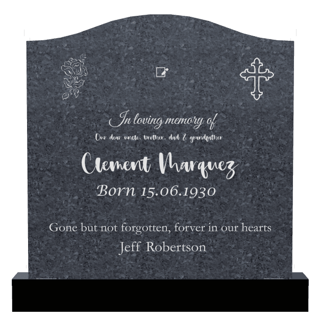 Serpentine Traditional Engraved Headstone – Gone But Not Forgotten Headstone preview