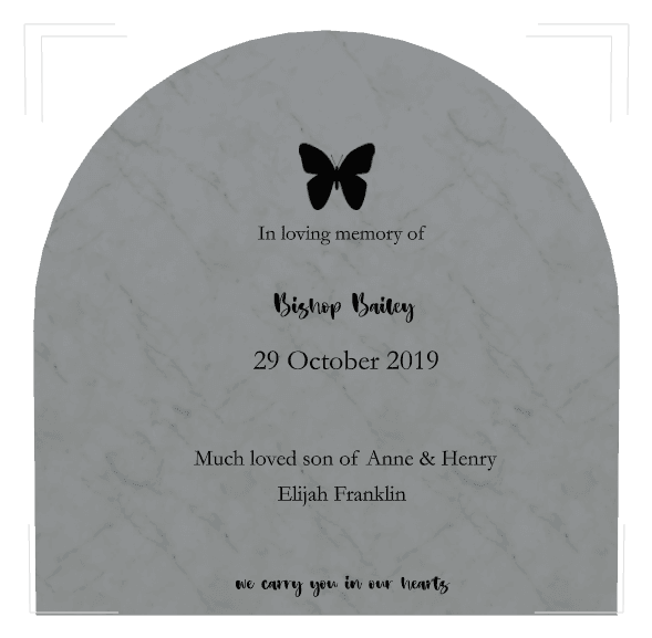 Half Round Traditional Engraved Headstone – Much Loved preview